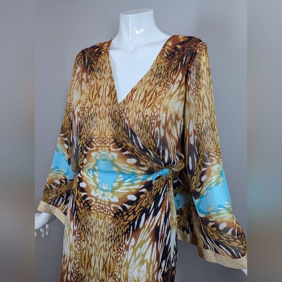 Bebe Kimono Sleeve Mini Dress – Size Small – Abstract Animal Print - Picture 5 of 9